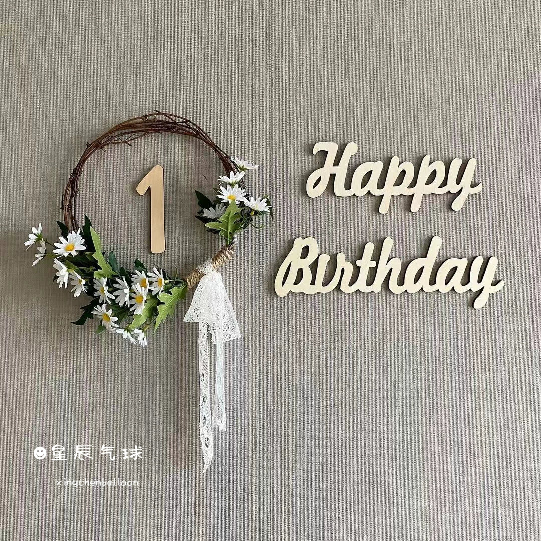 Wooden Birthday Decorations